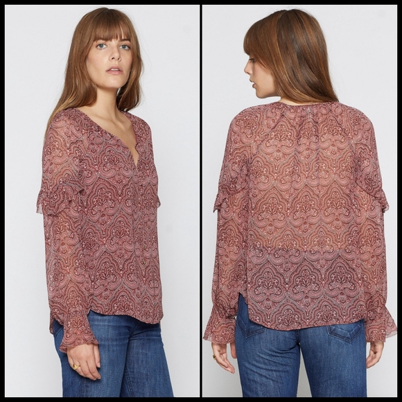 Final Price EUC Joie Agneta Silk Top in Port Wine - Picture 1 of 9